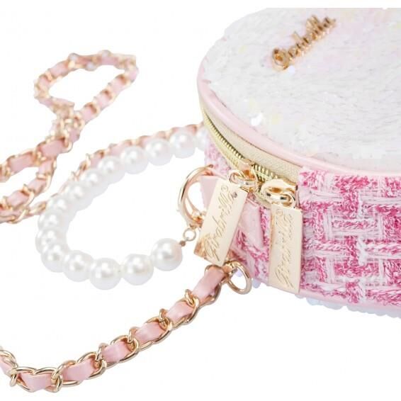 IŞILTILI YUVARLAK OMUZ ÇANTA