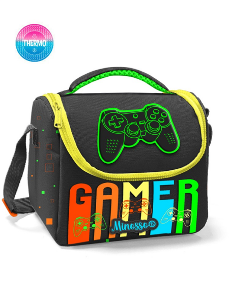 GAMER DESENLİ ÇOCUK THERMO BESLENME ÇANTASI