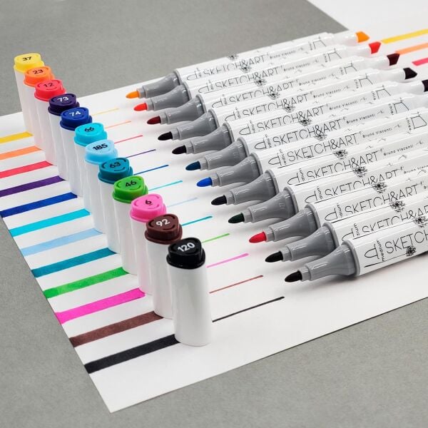 SKETCH ART ÇİFT TARAFLI MARKERS 12 RENK KUTULU