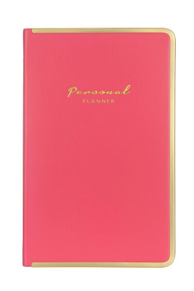 MONACO VEGAN DERİ SERT KAPAK 100GR 96 YP. 13X21 CM. KENAR ALTIN DEMİR VE ALTIN