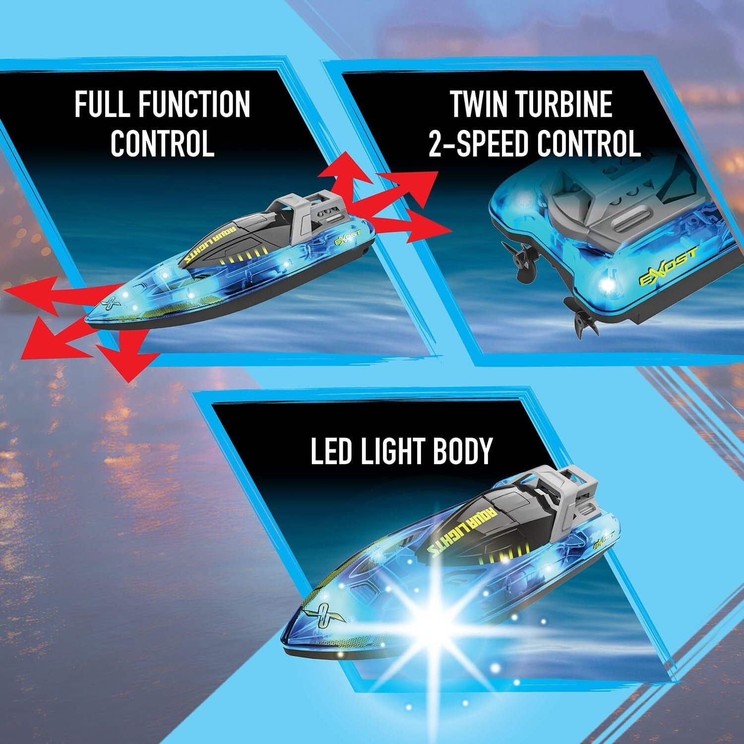 SİLVERLİT EXOST AQUA LİGHTS UZAKTAN KUMANDLI SÜRAT TEKNESİ