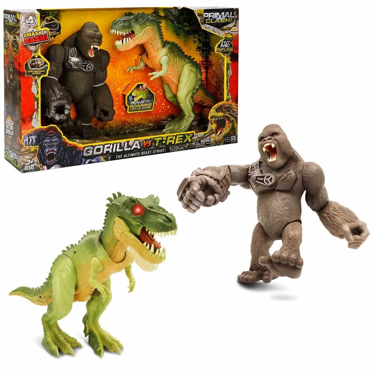 OYUN SET PRIMAL CLASH GORILLA/T-REX 2Lİ SES / IŞIK