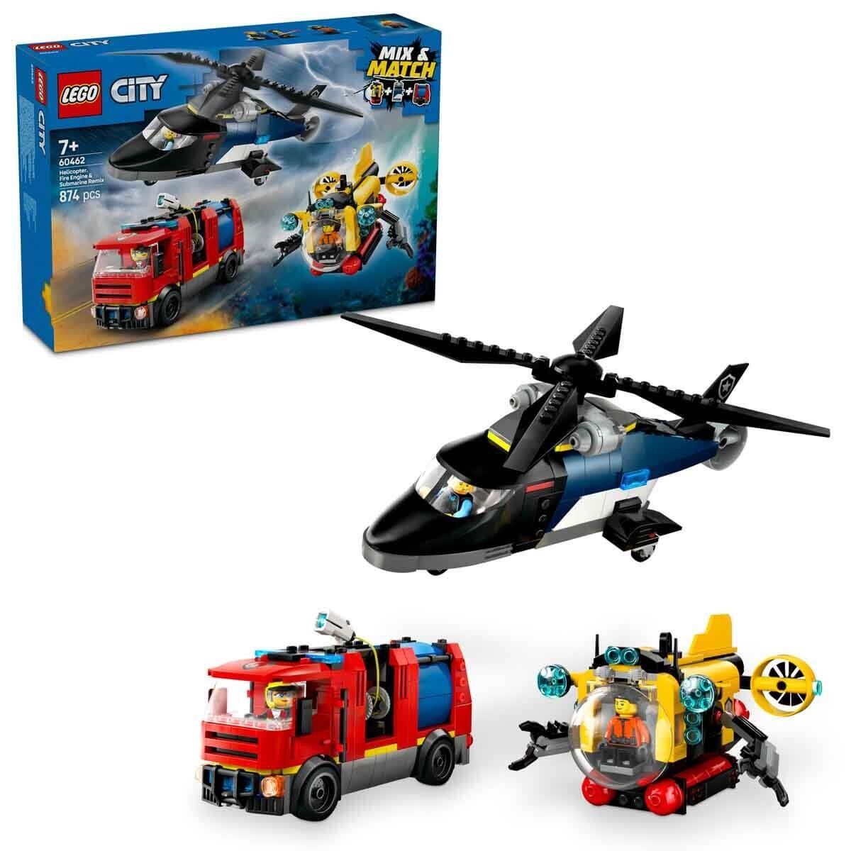 LEGO CITY HELİKOPTER İTFAİYE VE DENİZALTI